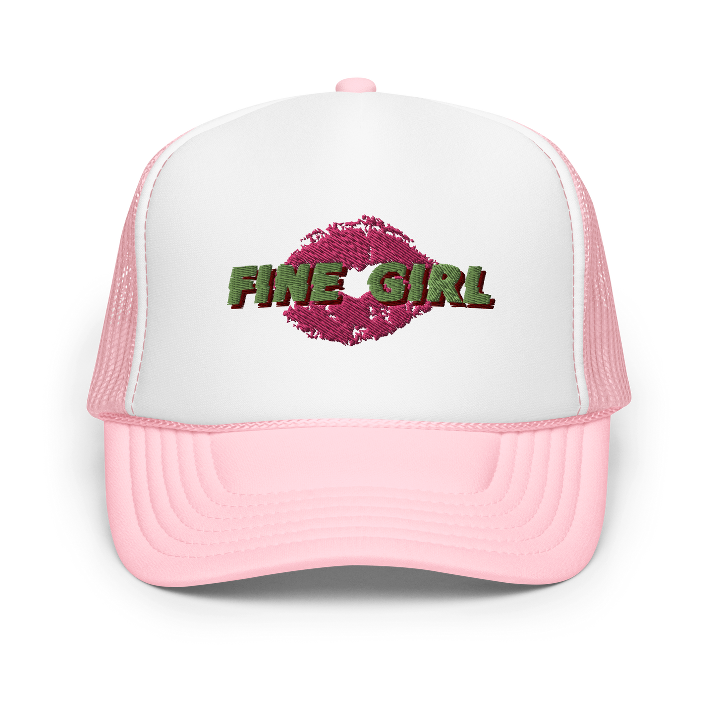 Pink FINE GIRL Trucker hat