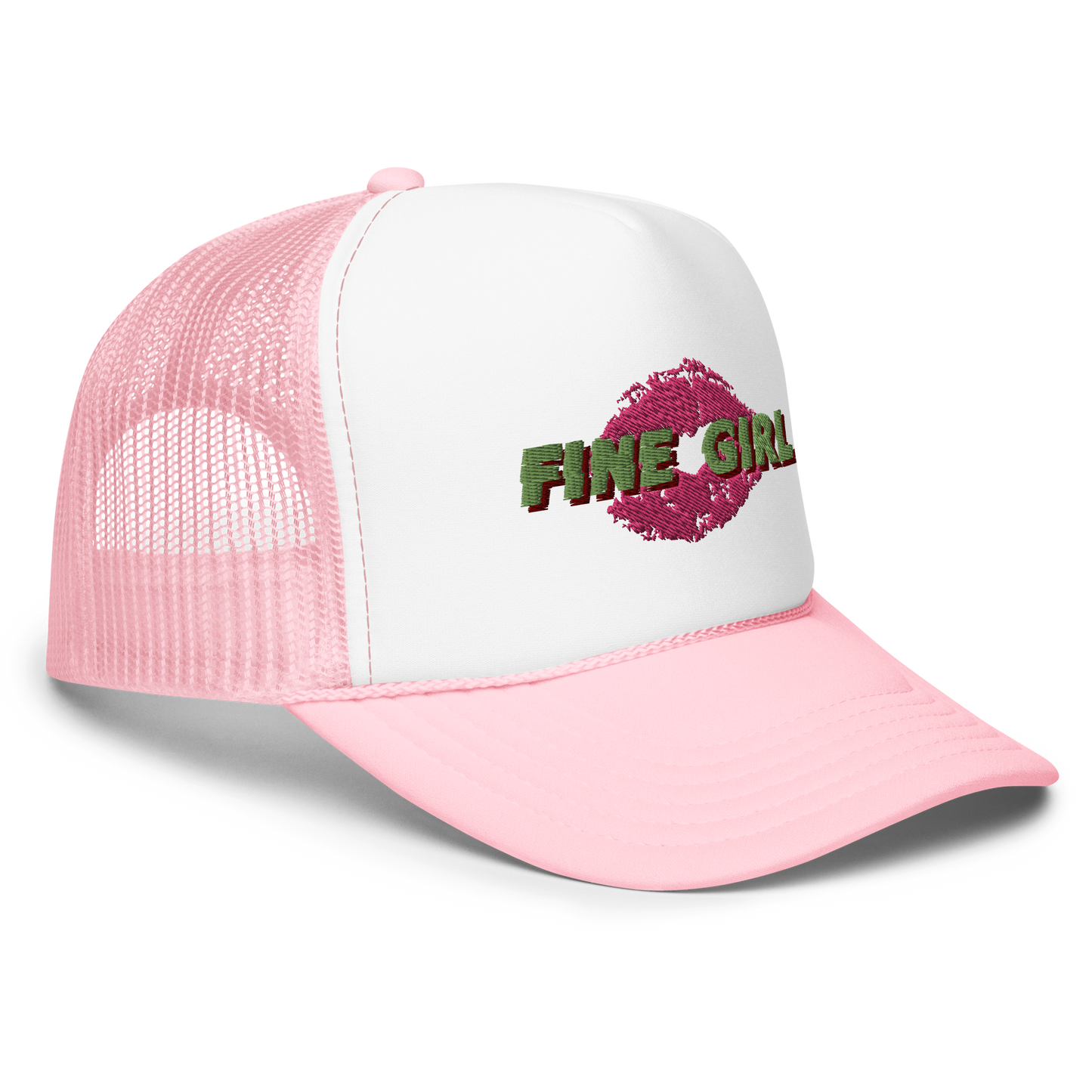 Pink FINE GIRL Trucker hat
